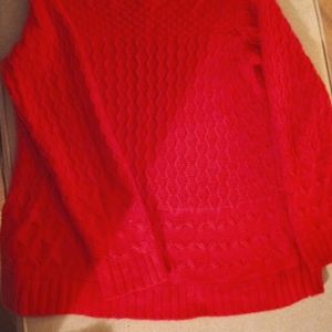 Sweater, crimson red, large